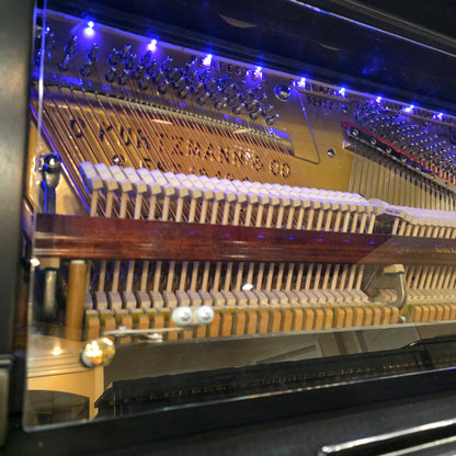 CURRENT SHOP WORK 1927 Kurtzmann 55" Black Finish Commissioned Upright Piano