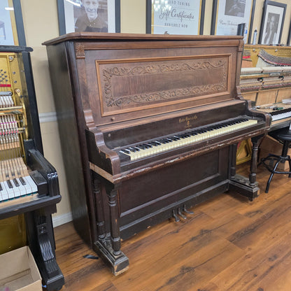 CURRENT SHOP WORK 1909 Behr Bros 56" Wood Finish Commissioned Upright Piano