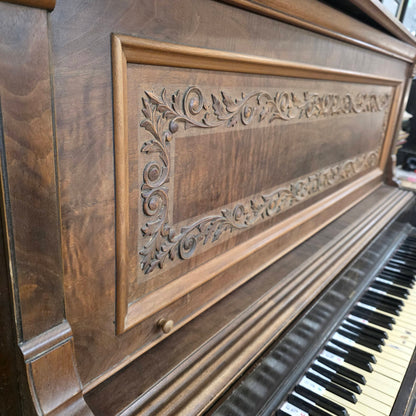 CURRENT SHOP WORK 1909 Behr Bros 56" Wood Finish Commissioned Upright Piano