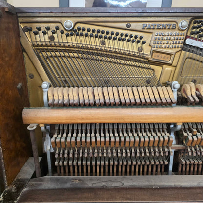 CURRENT SHOP WORK 1909 Behr Bros 56" Wood Finish Commissioned Upright Piano