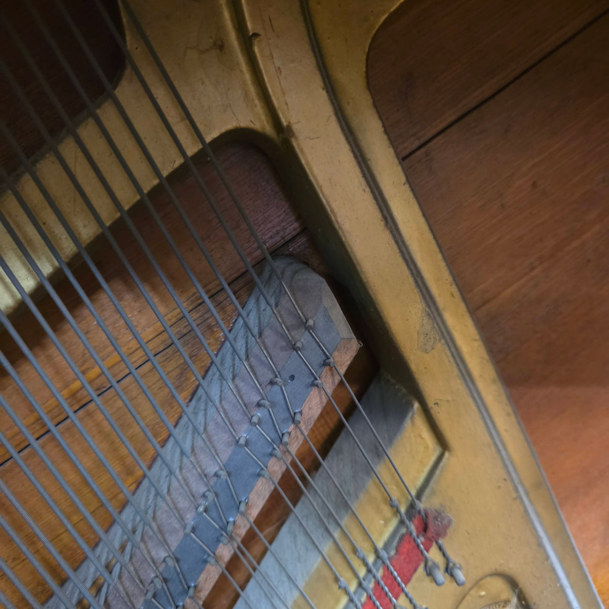 CURRENT SHOP WORK 1909 Behr Bros 56" Wood Finish Commissioned Upright Piano