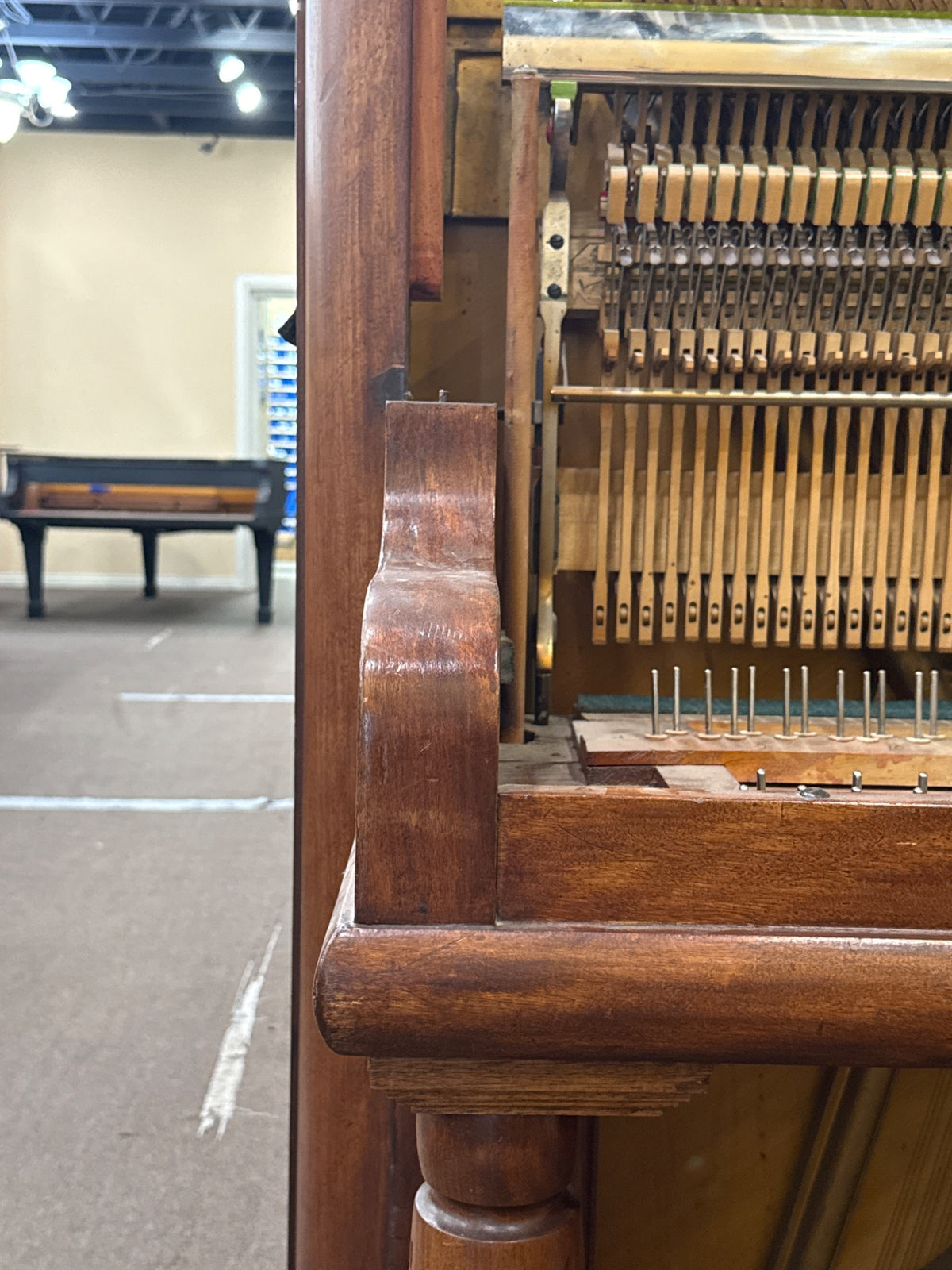 CURRENT SHOP WORK 1903 Schiller 57" Wood Finish Commissioned Upright Piano