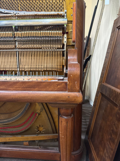 CURRENT SHOP WORK 1903 Schiller 57" Wood Finish Commissioned Upright Piano
