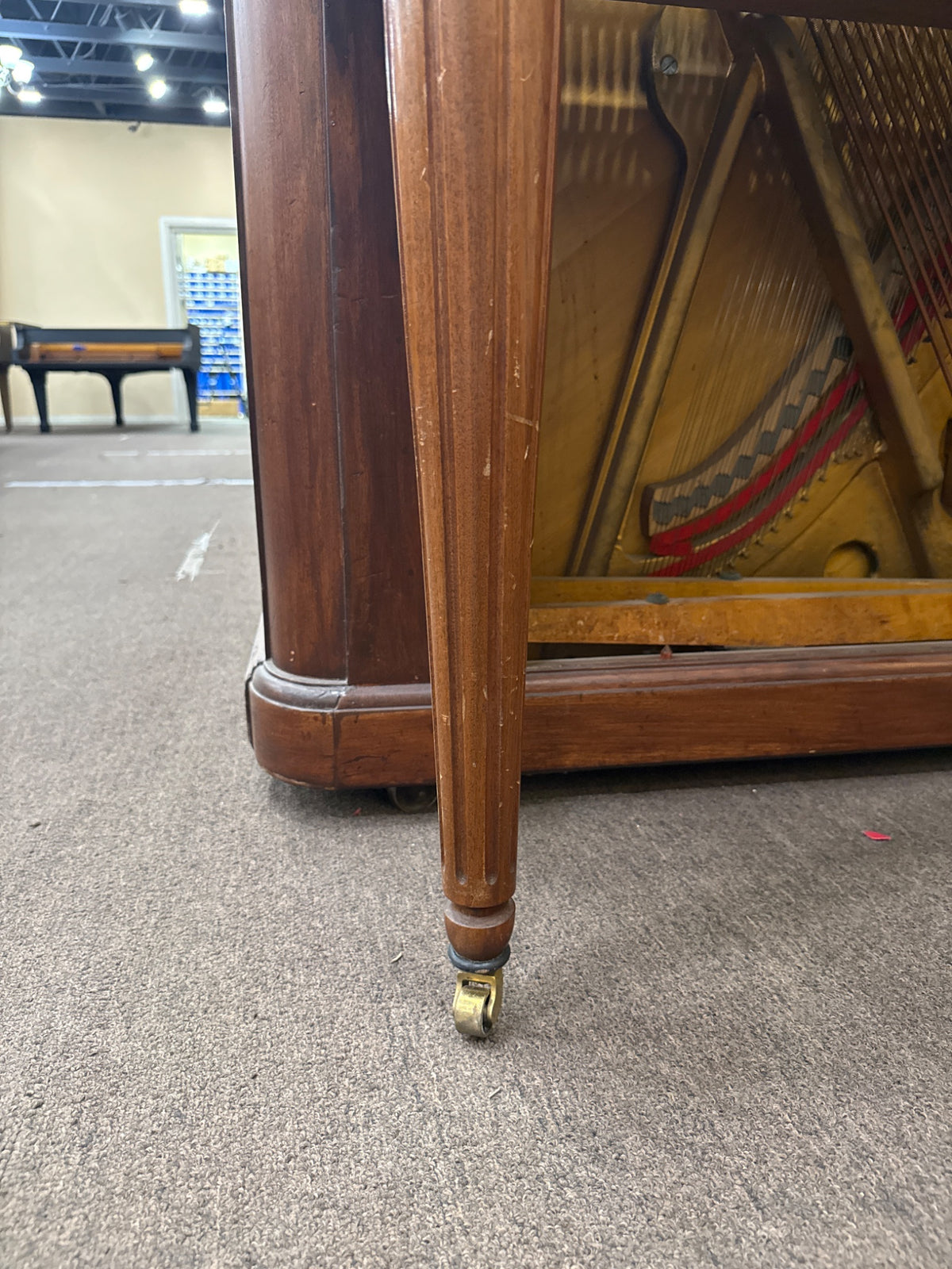 CURRENT SHOP WORK 1903 Schiller 57" Wood Finish Commissioned Upright Piano