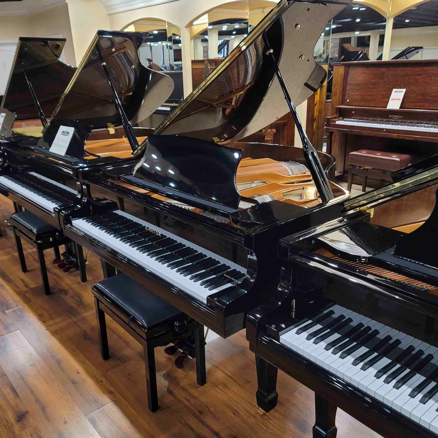 A. Geyer GG-160 5'3" Polished Black Grand Piano