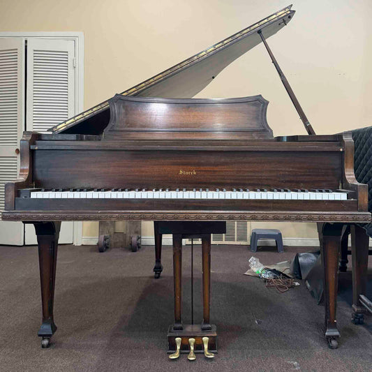 CURRENT SHOP WORK 1920 Starck 4'11" Wood Finish Baby Grand Piano