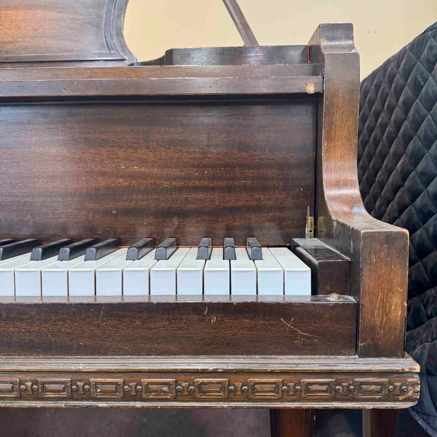 CURRENT SHOP WORK 1920 Starck 4'11" Wood Finish Baby Grand Piano