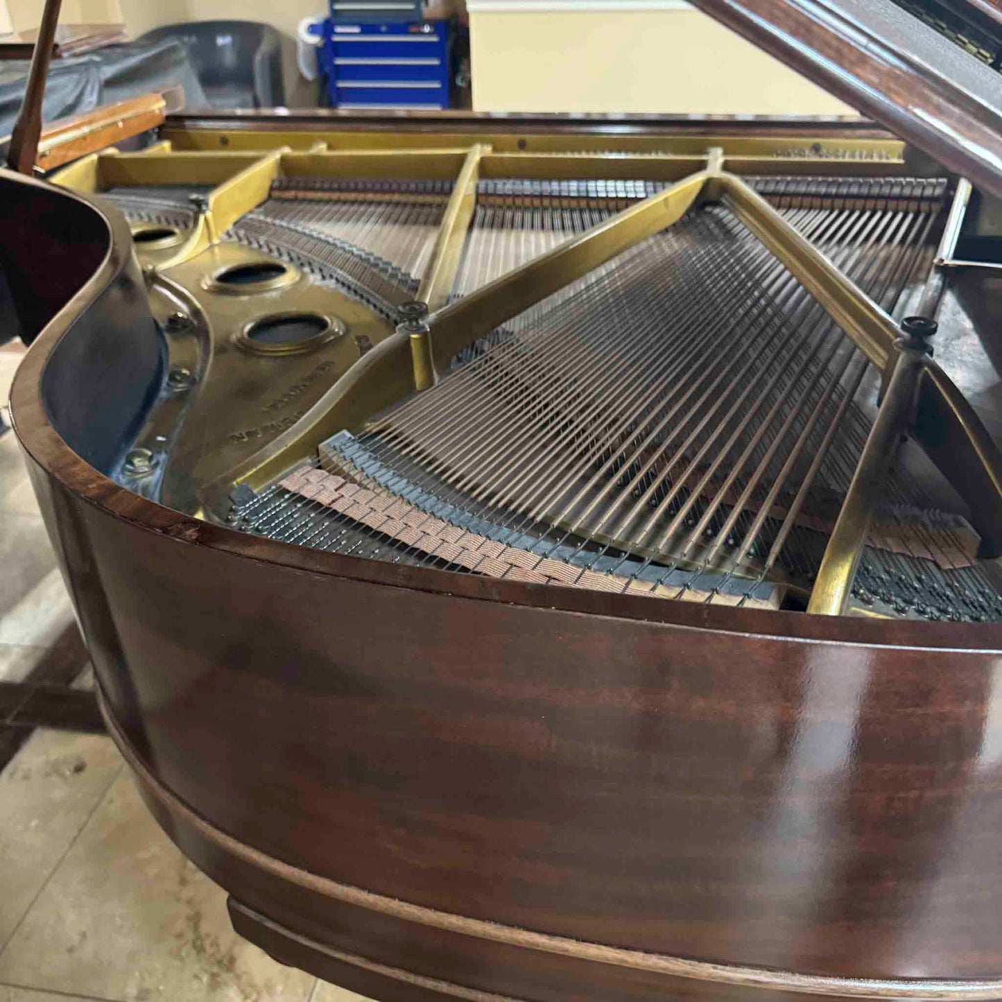SOLD 1907 Henry & Lindeman Polished Wood Finish Commissioned Grand Piano
