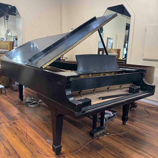 CURRENT SHOP WORK - 1971 Steinway D 9' Black Satin Commissioned Concert Grand Piano