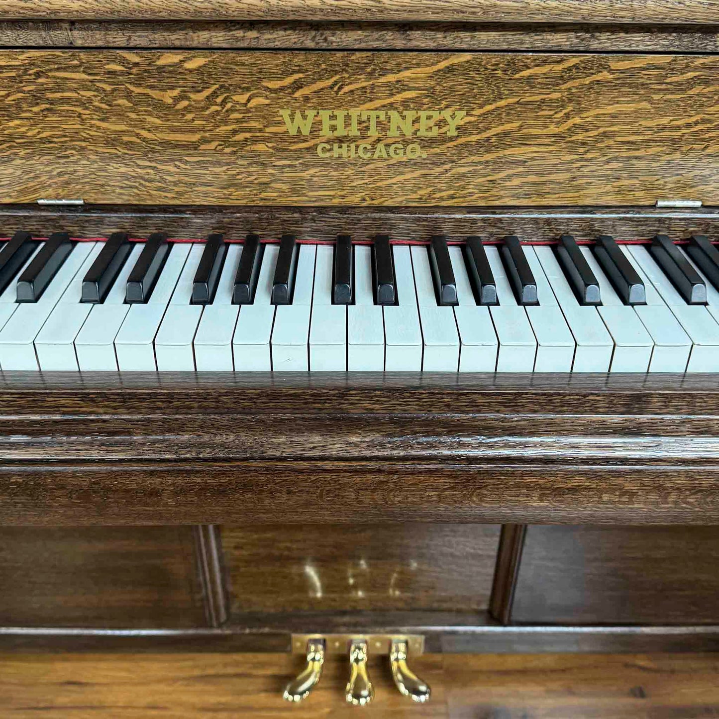 SOLD 1913 Whitney Wood Finish Commissioned Upright Piano