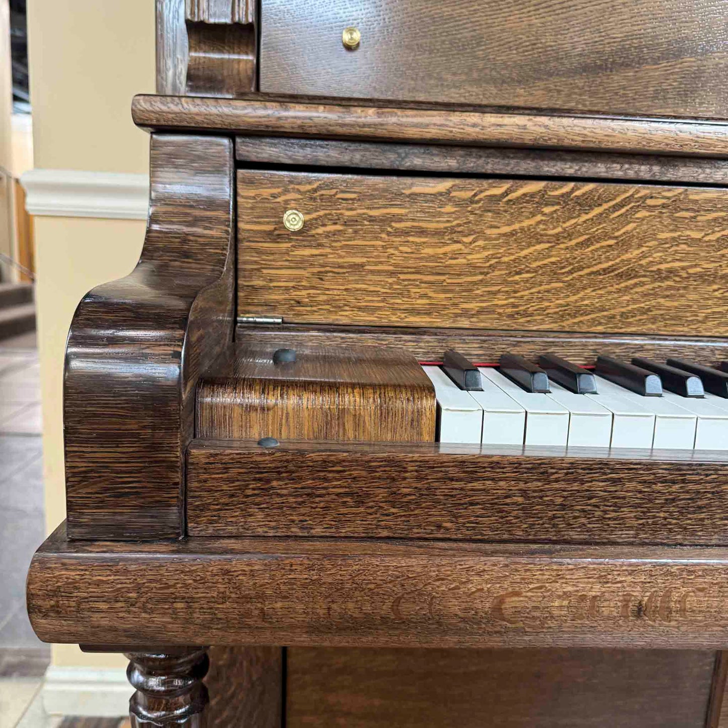 SOLD 1913 Whitney Wood Finish Commissioned Upright Piano
