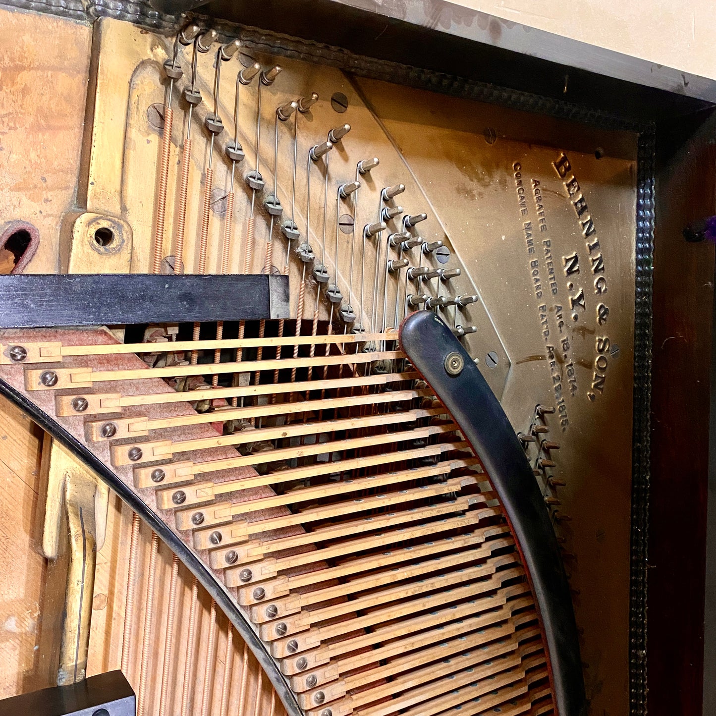 SOLD 1885 Behning & Son Square Grand Piano
