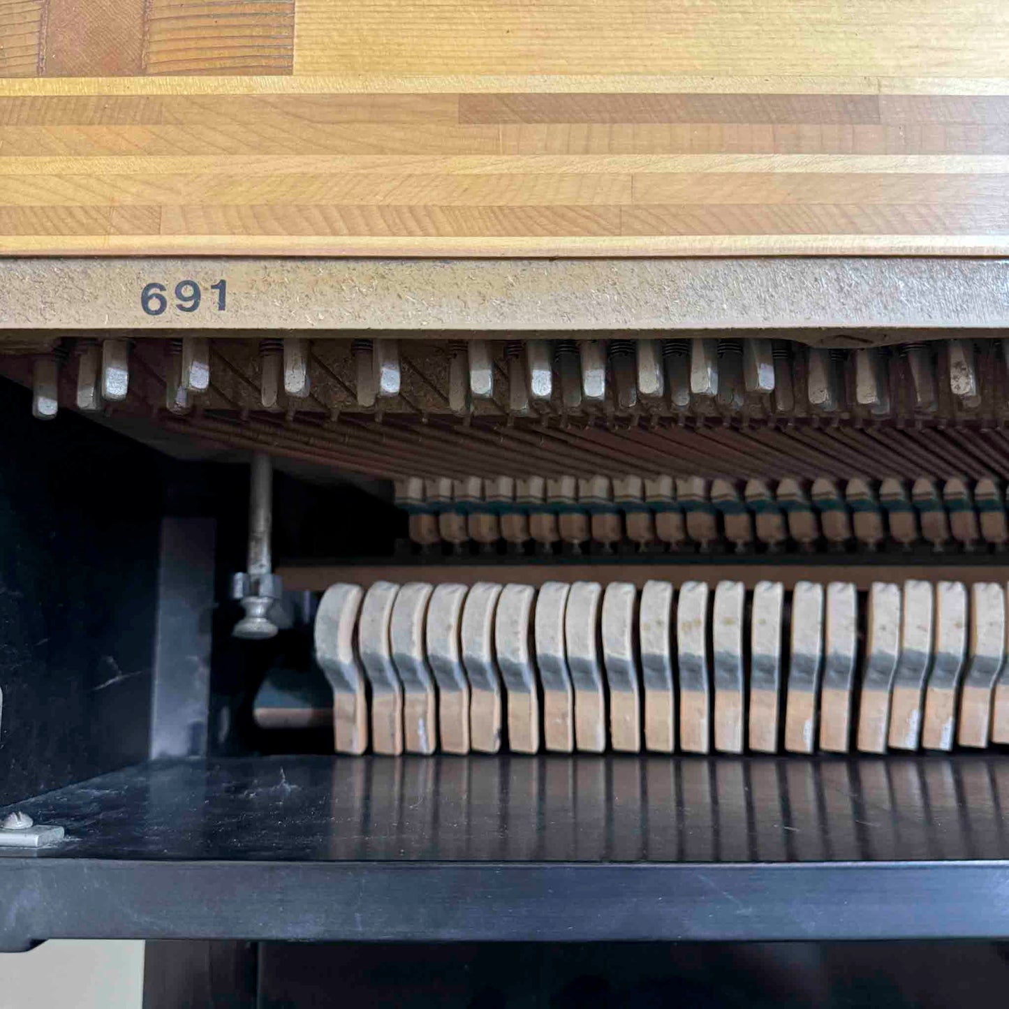 SOLD 1976 Steinway & Sons 44" Black Satin Finish Console Piano