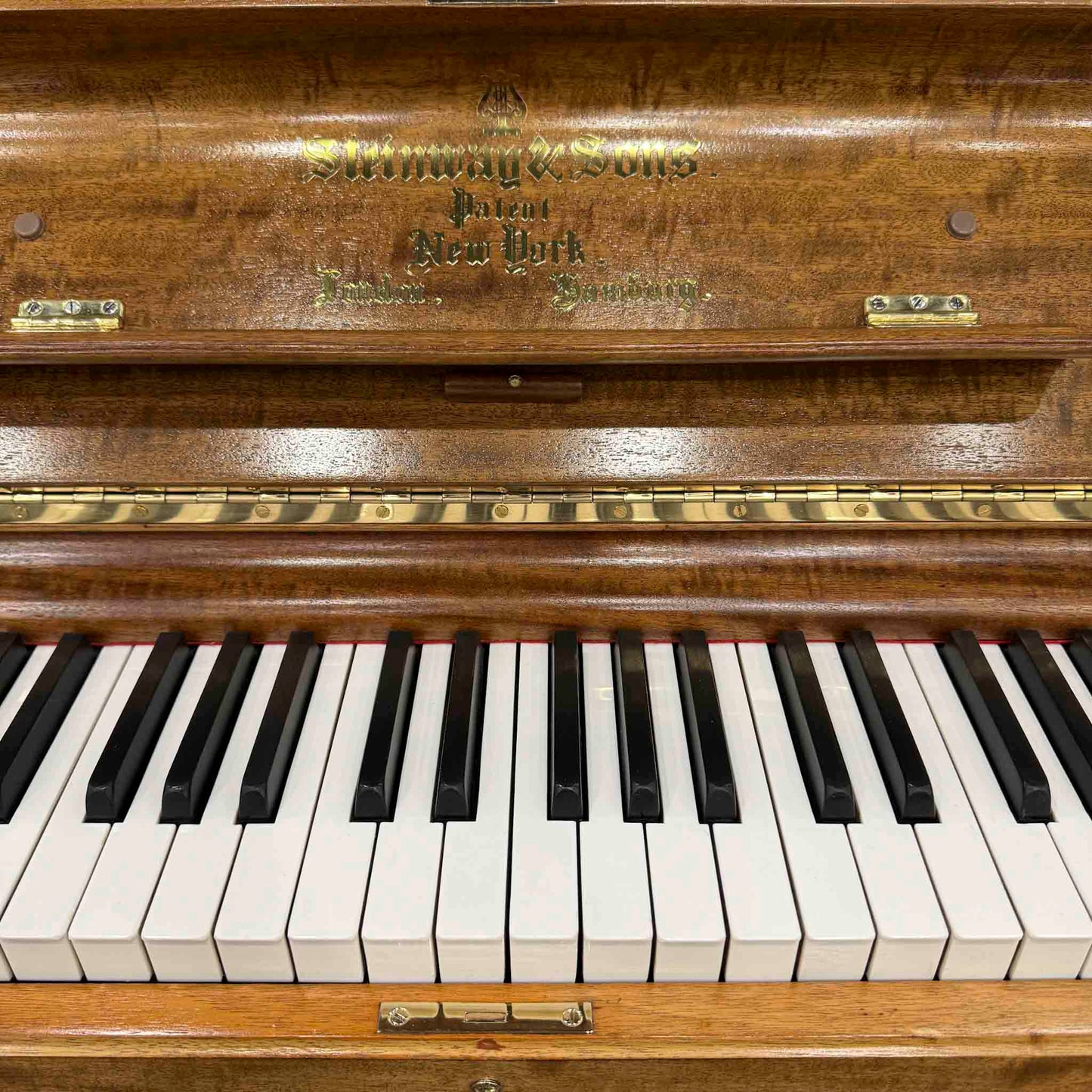 CURRENT SHOP WORK - 1908 Steinway Wood Finish Commissioned Upright Player Piano