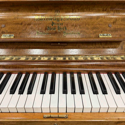 CURRENT SHOP WORK - 1908 Steinway Wood Finish Commissioned Upright Player Piano