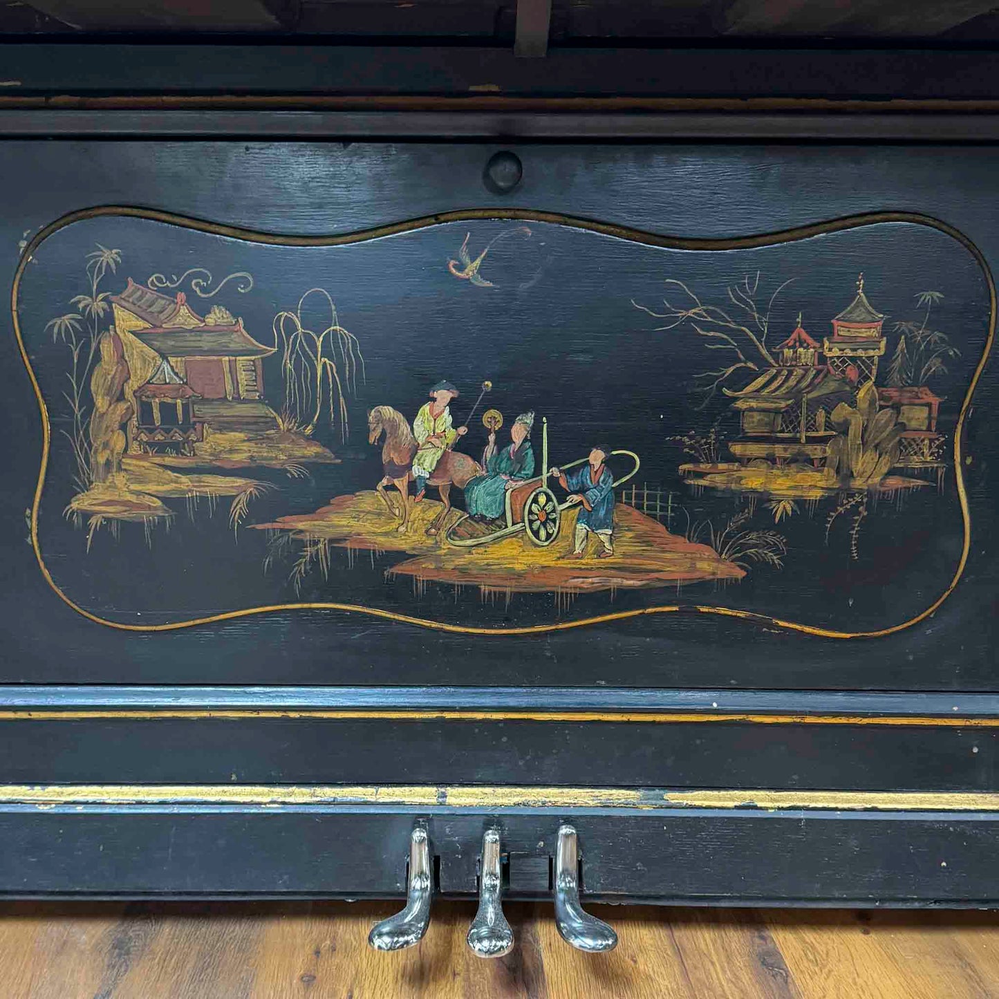 CURRENT SHOP WORK - 1911 Ludwig & Co. Wood Finish Art Case Commissioned Upright Piano