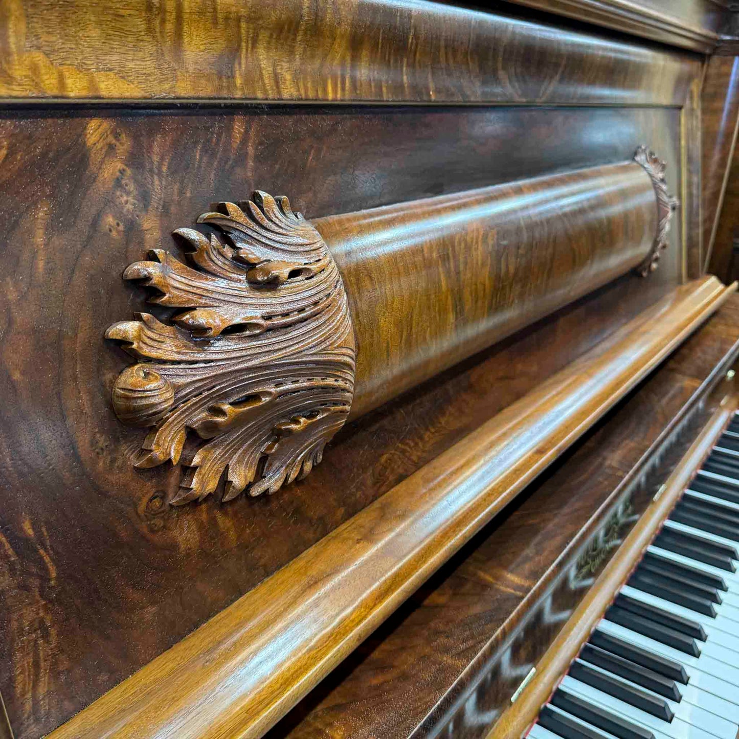 1901 Bush & Lane 58" Wood Finish Upright Piano