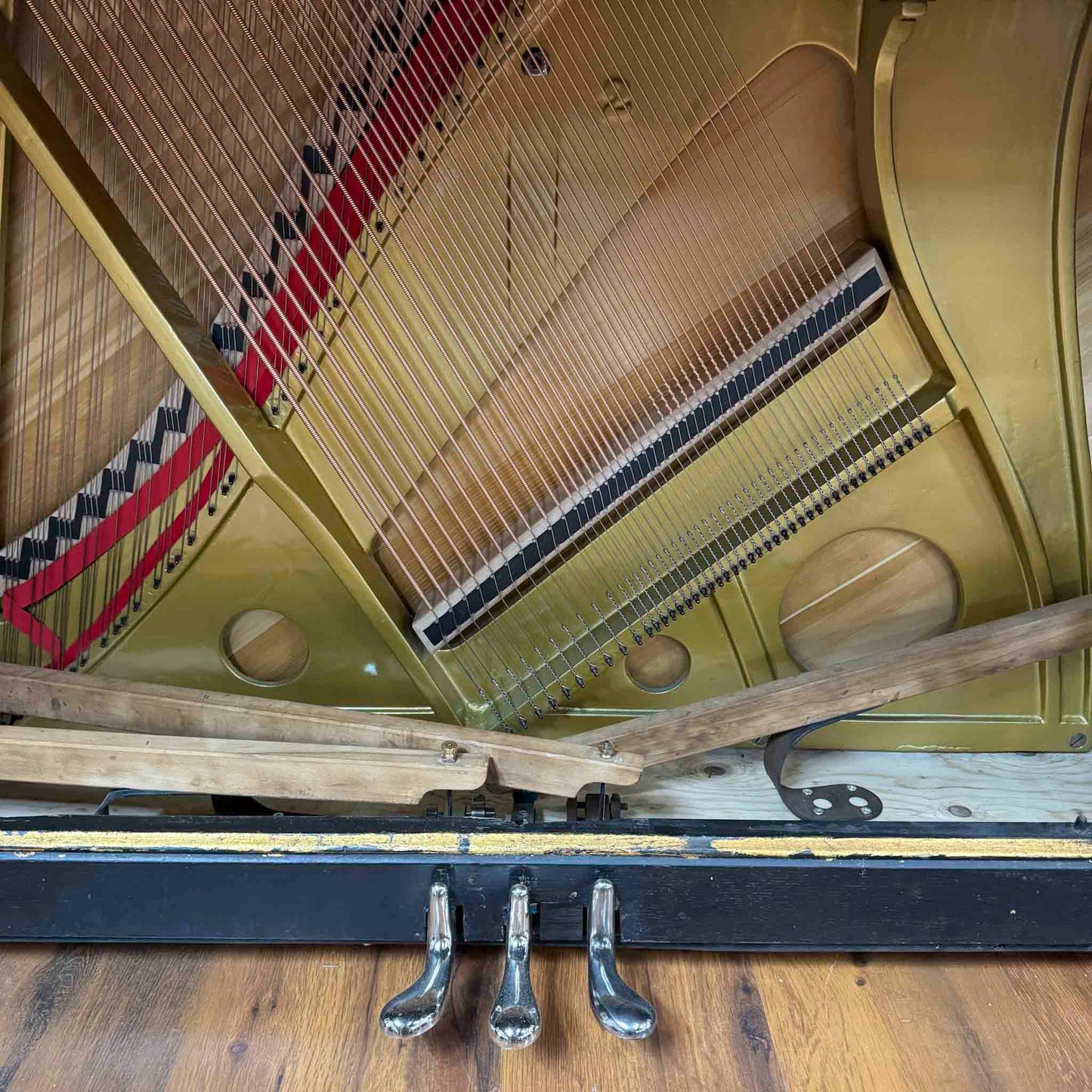 CURRENT SHOP WORK - 1911 Ludwig & Co. Wood Finish Art Case Commissioned Upright Piano