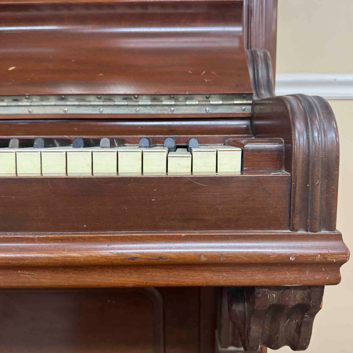 HEIRLOOM RESTORATION 1891 Weber Wood Finish 50" Commissioned Upright Piano