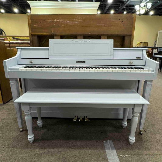 CURRENT SHOP WORK 1974 Baldwin Acrosonic Custom Color Finish Commissioned 36" Spinet Piano