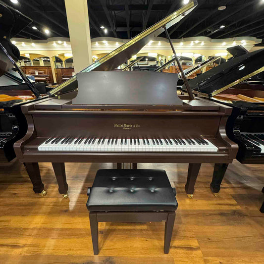 Hallet Davis 160 5'3" Dark Walnut Satin Finish Grand Piano