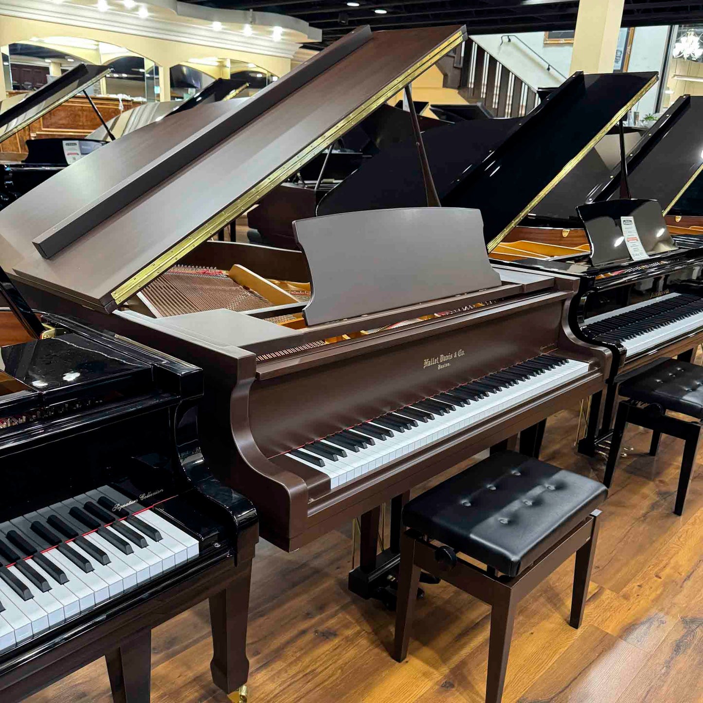 Hallet Davis 160 5'3" Dark Walnut Satin Finish Grand Piano