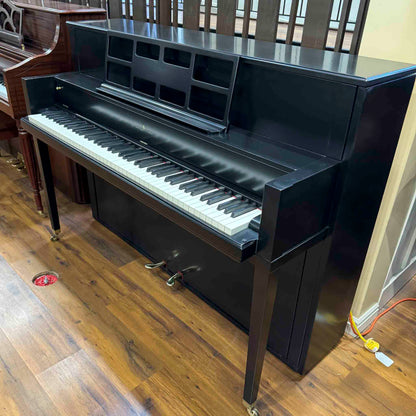 1976 Steinway & Sons 44" Black Satin Finish Console Piano