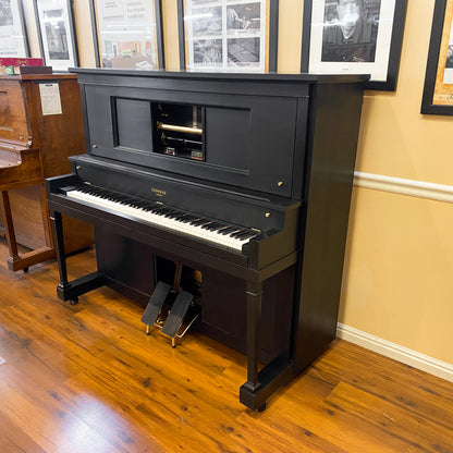 SOLD 1923 Conway Satin Black Commissioned Upright Vintage Player Piano
