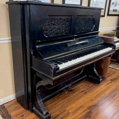 CURRENT SHOP WORK 1889 Steinway 53" Satin Black Commissioned Upright Piano