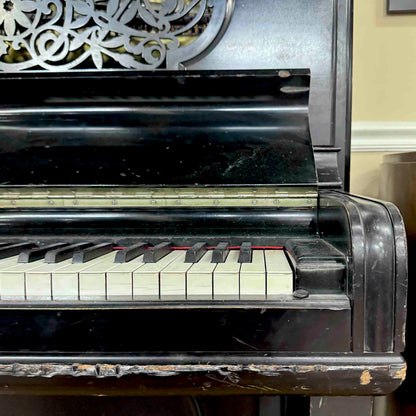 CURRENT SHOP WORK 1889 Steinway 53" Satin Black Commissioned Upright Piano