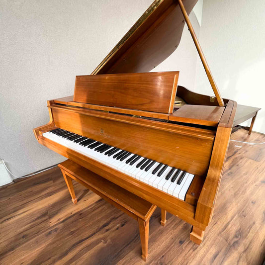 AVAILABLE TO RESTORE: CALL FOR CUSTOM PRICING - 1995 Story & Clark 5'1" Wood Finish Baby Grand Piano