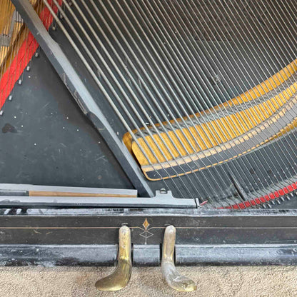 CURRENT SHOP WORK 1875 Hallet Davis 58" Satin Black Commissioned Upright Piano