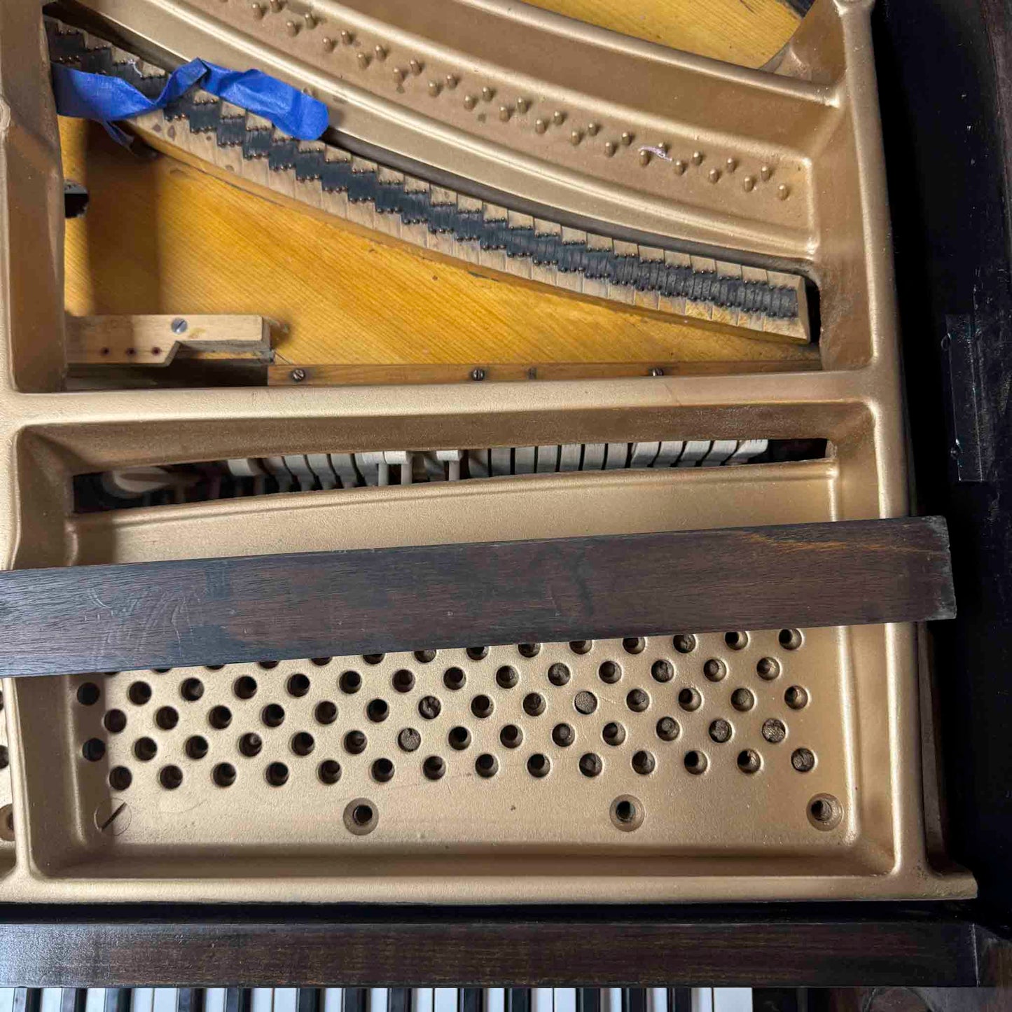 CURRENT SHOP WORK - 1863 Howard 4'8" Wood Finish Commissioned Baby Grand Piano