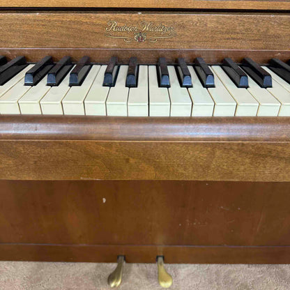 AVAILABLE TO RESTORE: CALL FOR CUSTOM PRICING - 1982 Wurlitzer P-137 37" Walnut Wood Finish Spinet Piano