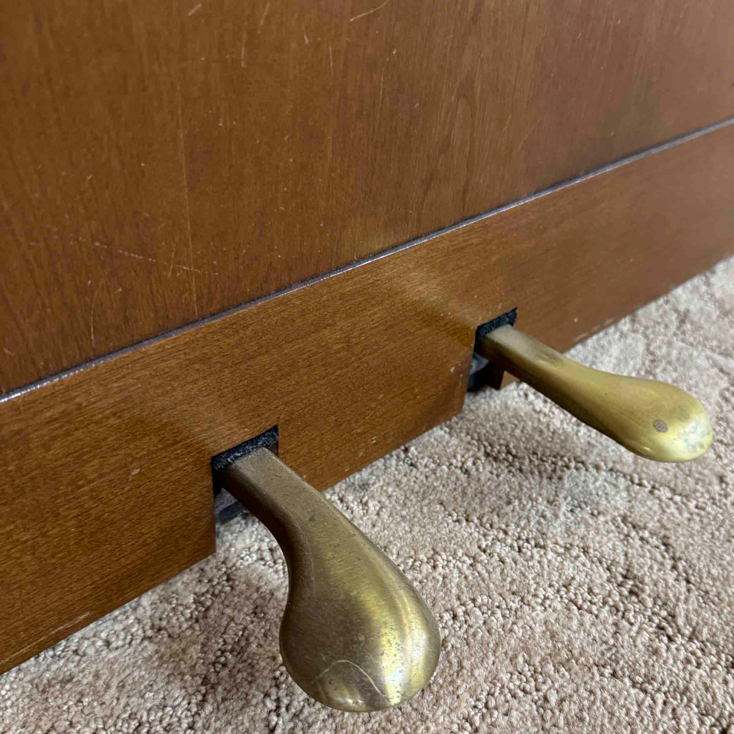 AVAILABLE TO RESTORE: CALL FOR CUSTOM PRICING - 1982 Wurlitzer P-137 37" Walnut Wood Finish Spinet Piano