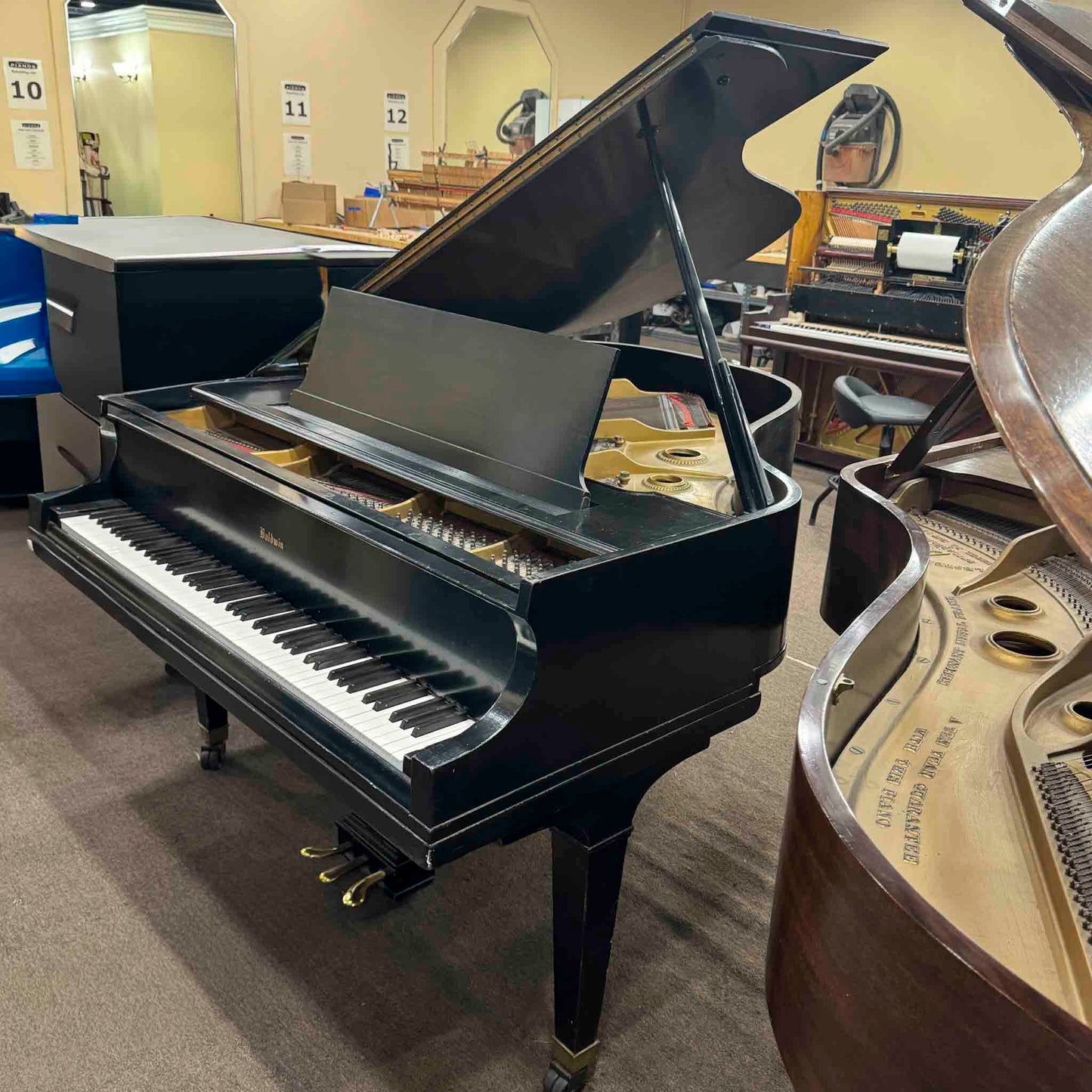 CURRENT SHOP WORK - 1948 Baldwin R 5'7" Satin Black Commissioned Grand Piano