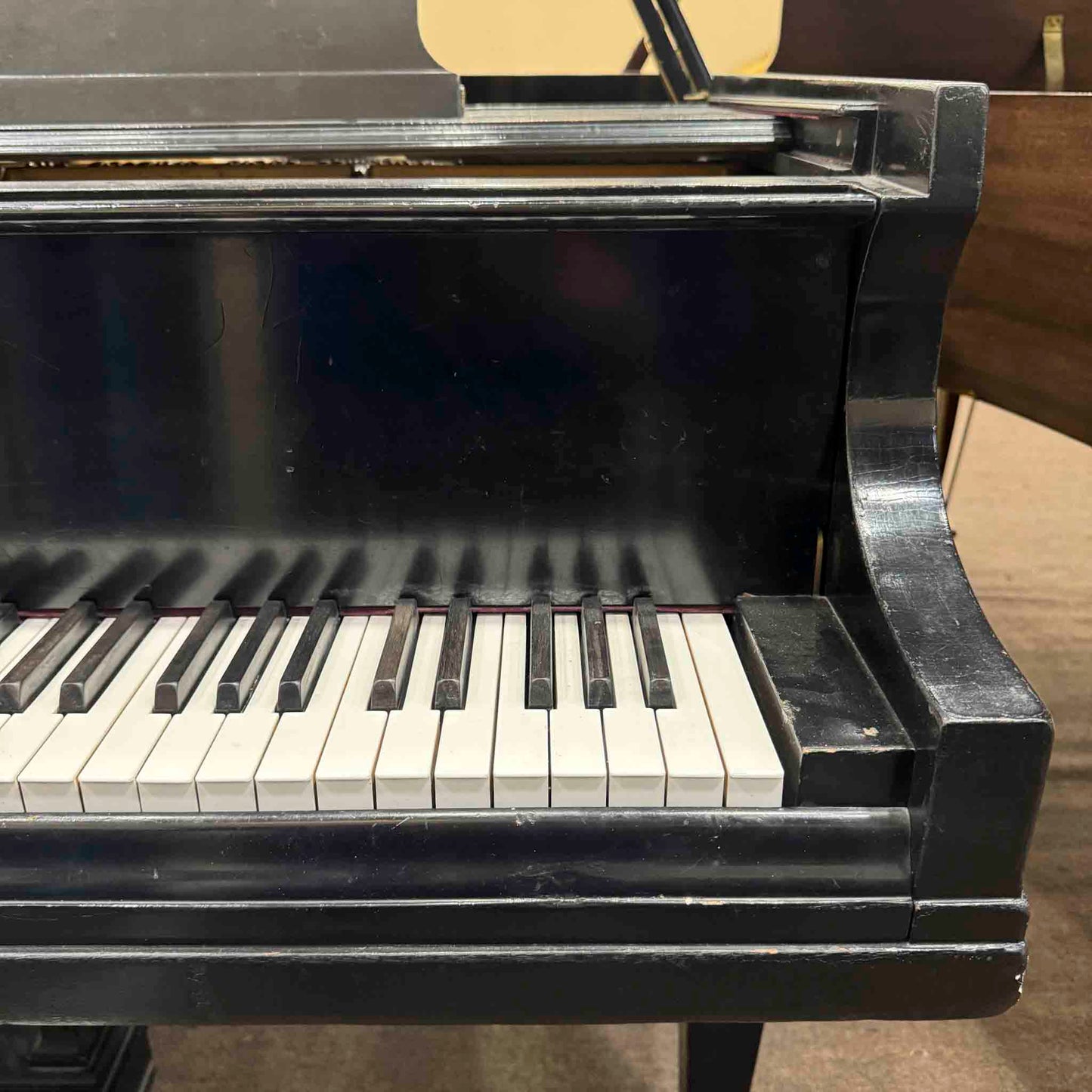 CURRENT SHOP WORK - 1948 Baldwin R 5'7" Satin Black Commissioned Grand Piano