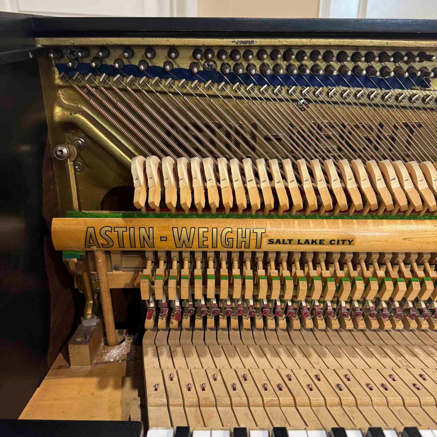 1966 Astin Weight 39" Satin Black Spinet Piano