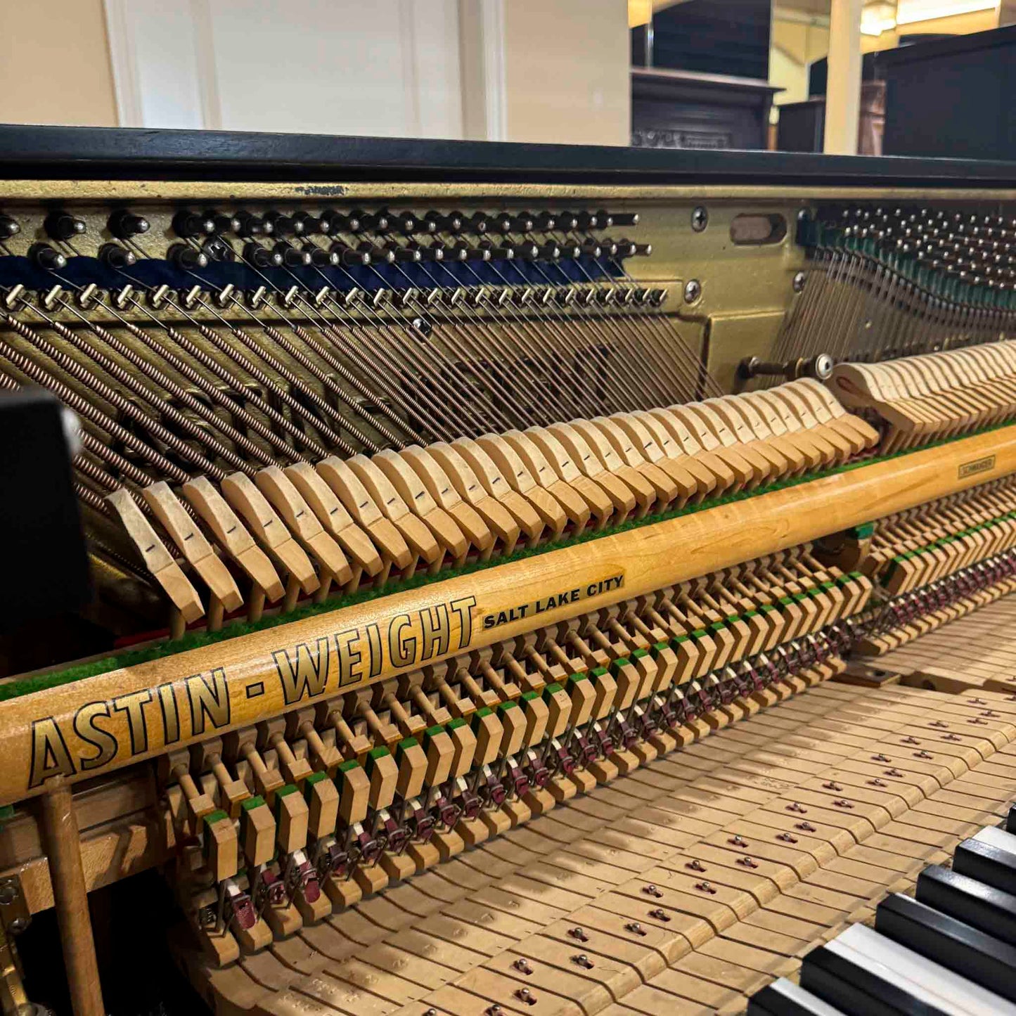 1966 Astin Weight 39" Satin Black Spinet Piano