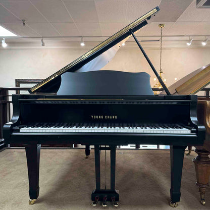 1980 Young Chang G-185 6'1" Satin Black Grand Piano