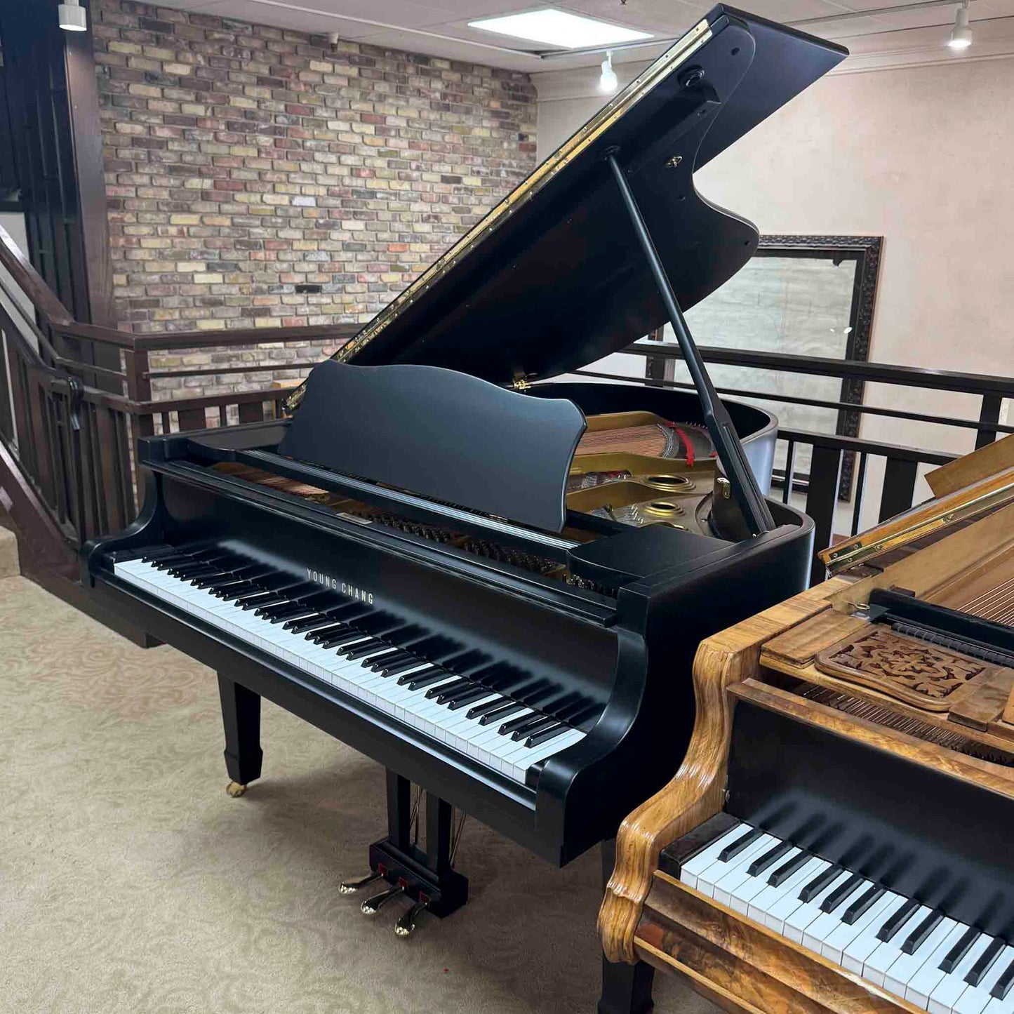 1980 Young Chang G-185 6'1" Satin Black Grand Piano