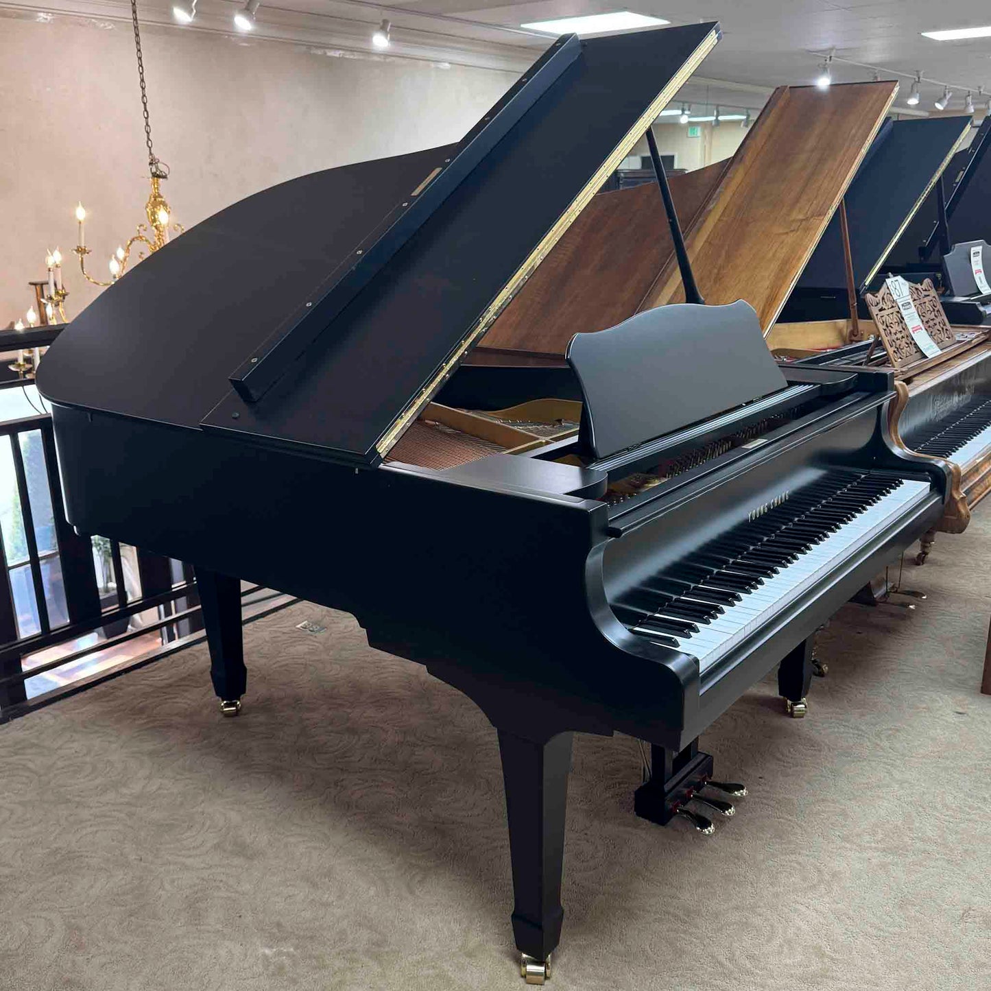 1980 Young Chang G-185 6'1" Satin Black Grand Piano