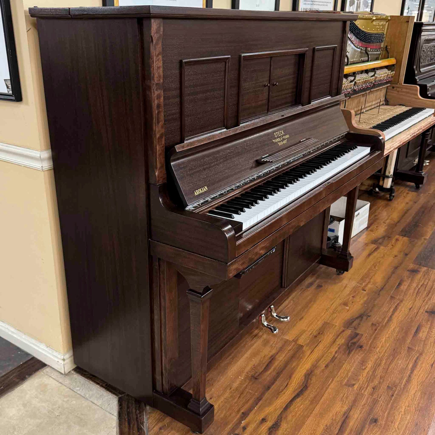 CURRENT SHOP WORK - 1931 Aeolian DuoArt Steck 55" Wood Finish Commissioned Upright Piano