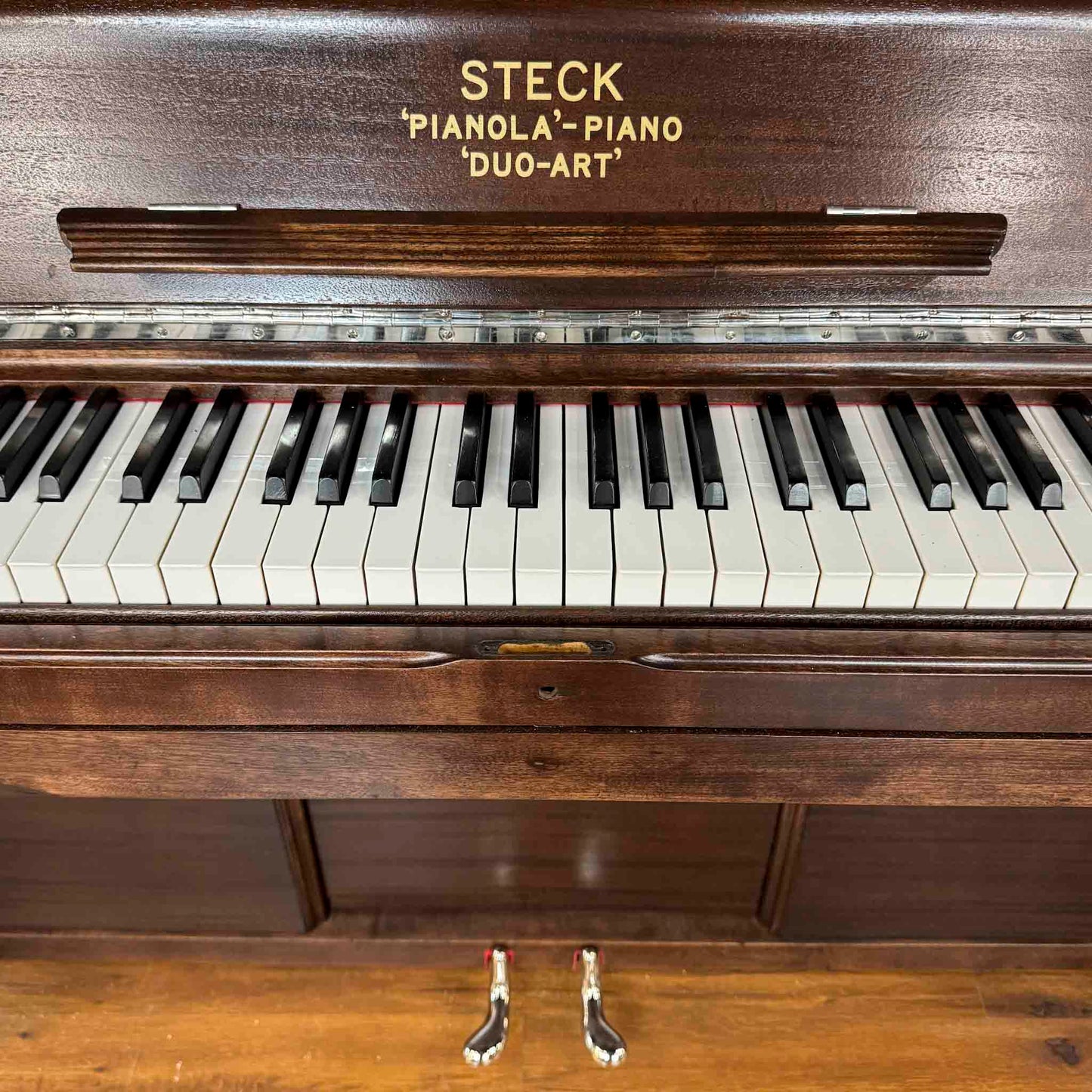 CURRENT SHOP WORK - 1931 Aeolian DuoArt Steck 55" Wood Finish Commissioned Upright Piano