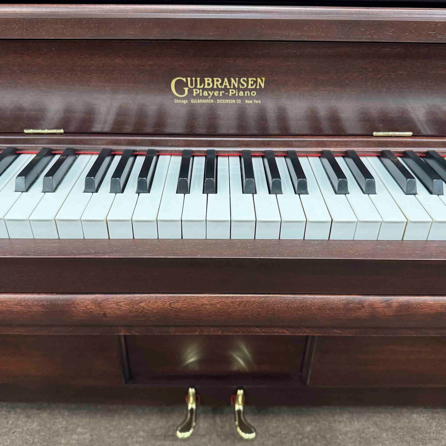 CURRENT SHOP WORK 1922 Gulbransen Wood Finish Commissioned Upright Vintage Player Piano
