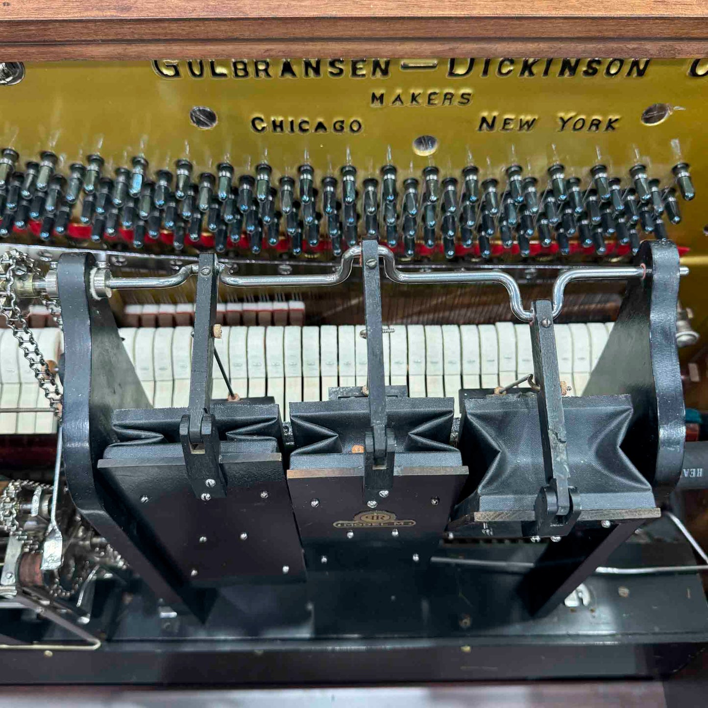CURRENT SHOP WORK 1922 Gulbransen Wood Finish Commissioned Upright Vintage Player Piano