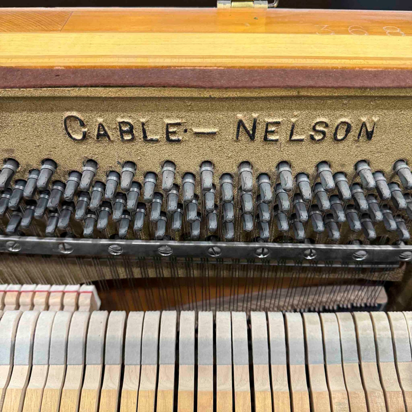 CURRENT SHOP WORK - 1967 Cable-Nelson 36" Wood Finish Commissioned Spinet Piano