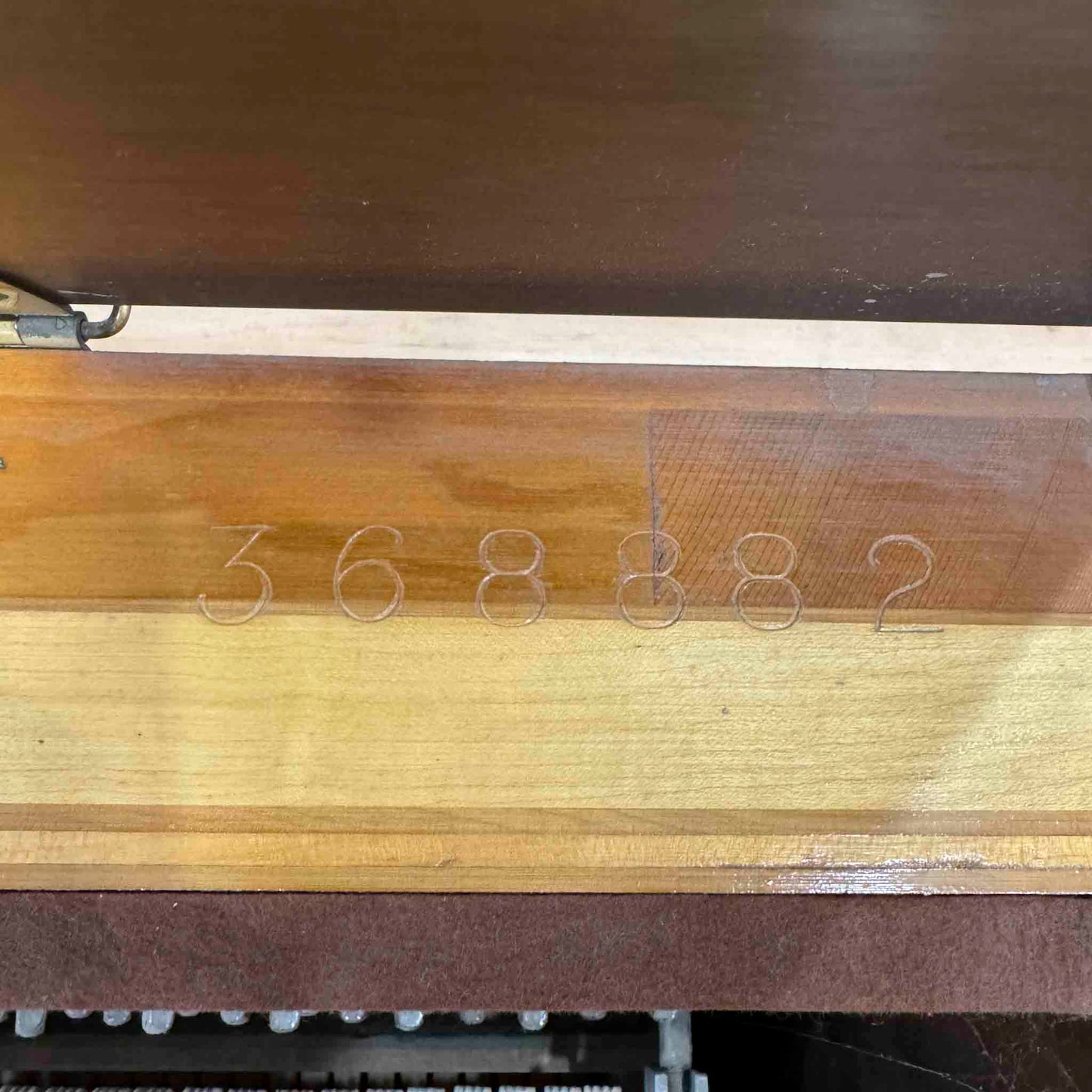 CURRENT SHOP WORK - 1967 Cable-Nelson 36" Wood Finish Commissioned Spinet Piano