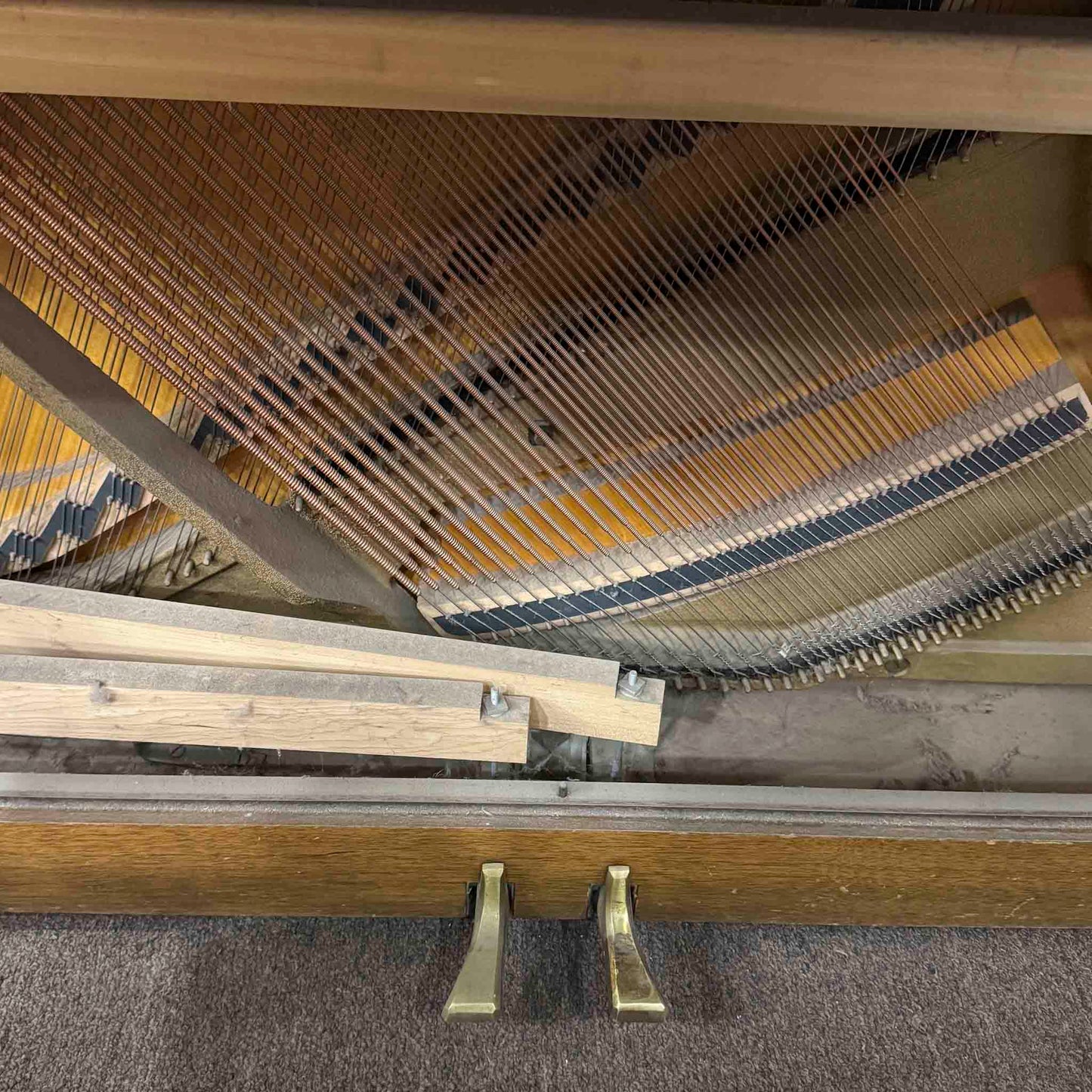 CURRENT SHOP WORK - 1967 Cable-Nelson 36" Wood Finish Commissioned Spinet Piano