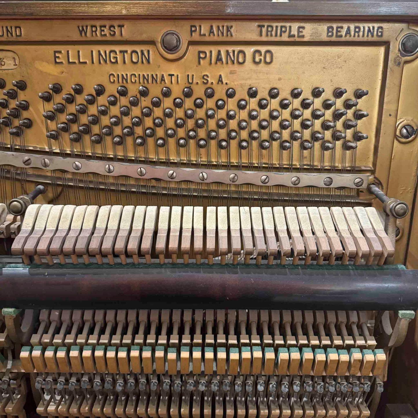 CURRENT SHOP WORK - 1926 Ellington 54" Wood Finish Commissioned Upright Piano